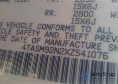 1999 Toyota Tacoma Xtracab Prerunner z USA, uszkodzony, nr VIN 4TASM92N2XZ541076